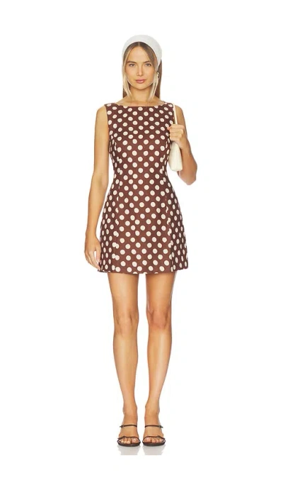 Faithfull The Brand Lydie Mini Dress In Brown