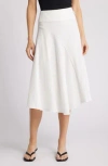 Faithfull The Brand Maceio Asymmetric Cotton Skirt In White