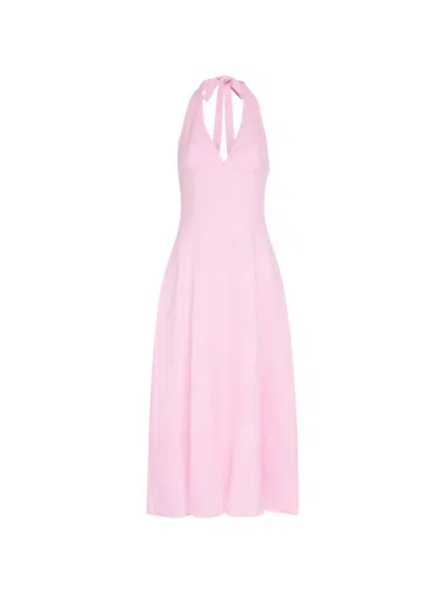 Faithfull The Brand Marais V-neck Midi Dress In Multi