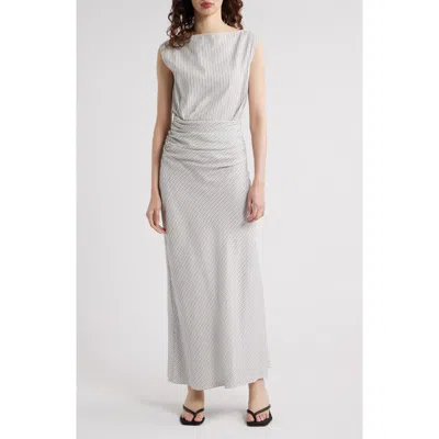 Faithfull The Brand Margaux Stripe Sleeveless Dress In Navy Stripe