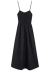 Faithfull The Brand Marianne Cotton-poplin Midi Dress In Black