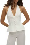 Faithfull The Brand Marie Halter Top In White