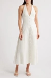Faithfull The Brand Marie Linen Halter Dress In White