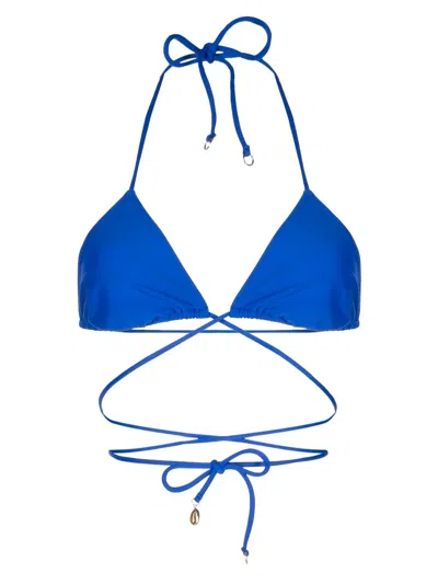 Faithfull The Brand Marzia Bikini Top In Blue
