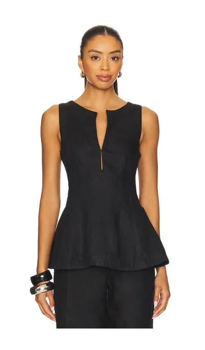 Faithfull The Brand Melia Top In Black