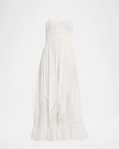 Faithfull The Brand Meline Cotton Voile Maxi Dress In White