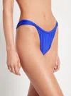 Faithfull The Brand Mid Rise Bikini Bottoms In Azure Blue In Blue