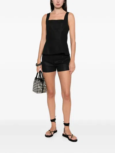 Faithfull The Brand Mina Square-neck Top In Black