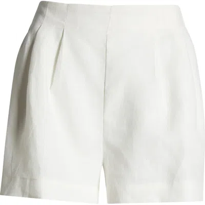 Faithfull The Brand Mirelle Pleat Front Linen Shorts In White