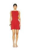 Faithfull The Brand Monique Mini Dress In 石榴红