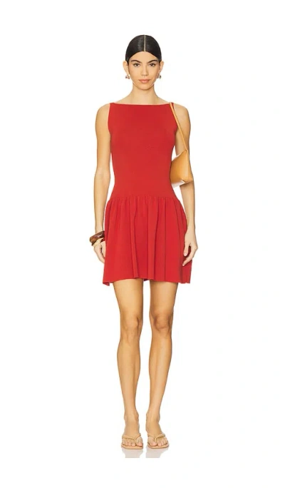 Faithfull The Brand Monique Mini Dress In 石榴红