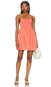 Faithfull The Brand Mursia Mini Dress In Coral