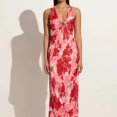 Faithfull The Brand Nicola Maxi Dress In Rosella Floral In Red
