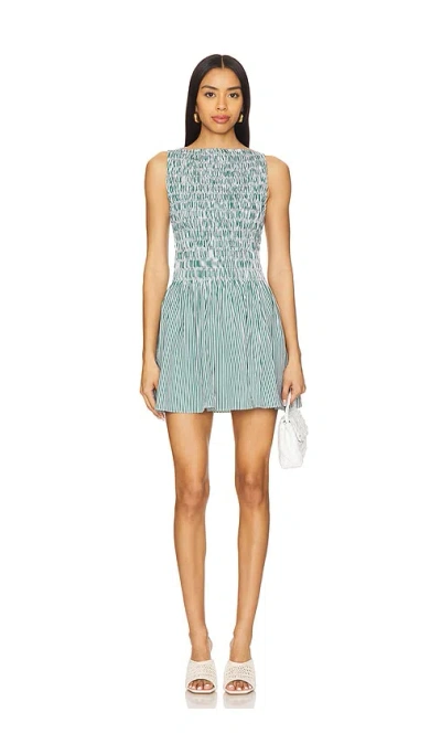 Faithfull The Brand Noa Mini Dress In 绿条纹