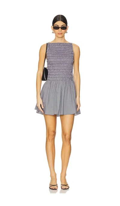 Faithfull The Brand Noa Mini Dress In Gingham - Black