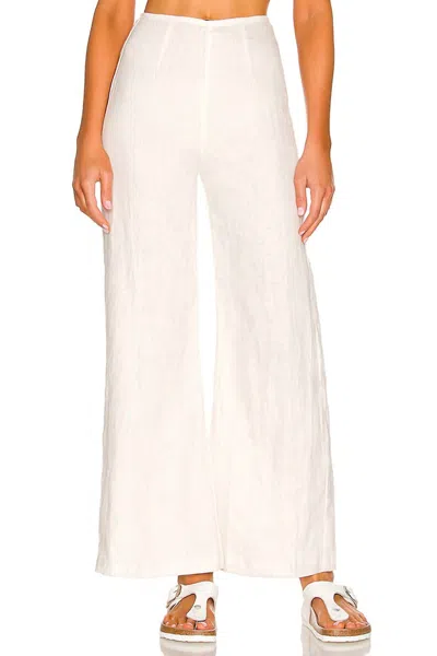 Faithfull The Brand Octavio High Waist Pants In Eggshell In White