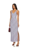 Faithfull The Brand Olivia Maxi Dress In Amaryllis Floral Blue