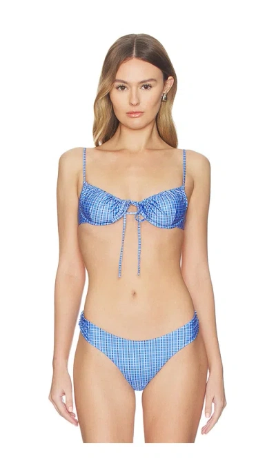 Faithfull The Brand Ombra Bikini Top In Blue