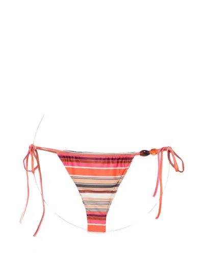 Faithfull The Brand Ombra Striped-pattern Bikini Bottoms In Multi