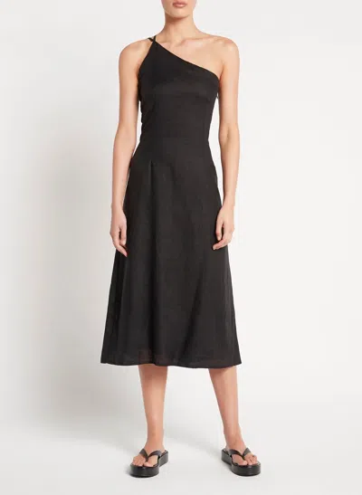 Faithfull The Brand One Shoulder Black Dress