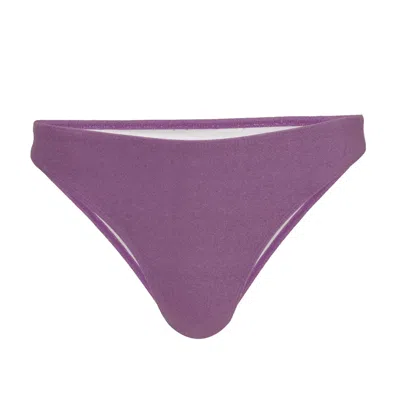 Faithfull The Brand Palmero Bikini Bottoms Grape In Purple