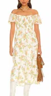 Faithfull The Brand Philippa Midi Dress In Velma Floral Peach In Multi