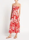 Faithfull The Brand Red Floral Midi Dress In Red