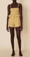 Faithfull The Brand Reggie Shorts In Mari Check Print In Multi