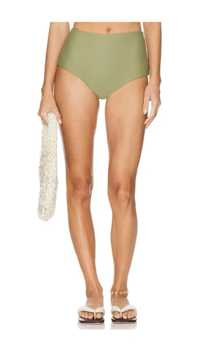 Faithfull The Brand Reyes Bikini Bottom In Green