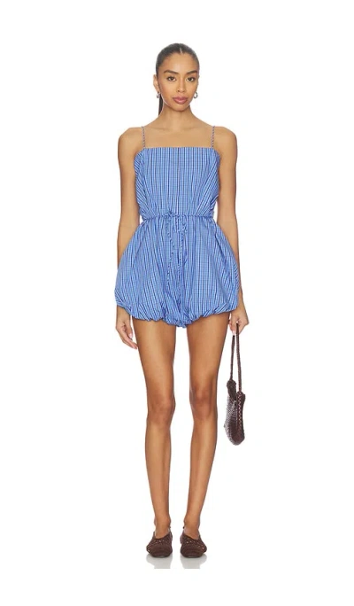 Faithfull The Brand Riatto Playsuit In Blue