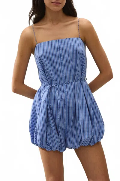 Faithfull The Brand Riatto Sleeveless Playsuit In Sotto In Blue
