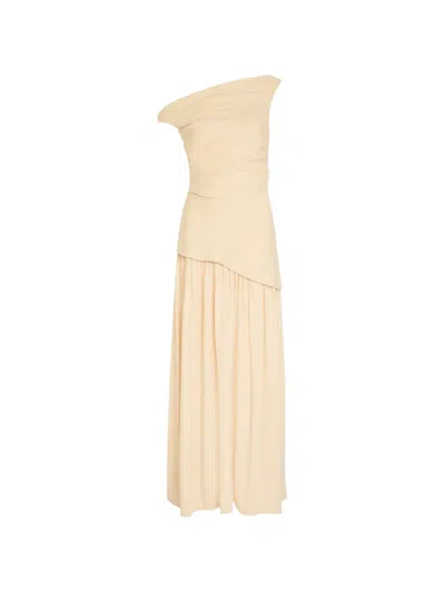 Faithfull The Brand Roma Off-the-shoulder Linen Maxi Dress In Neutral