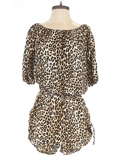 Pre-owned Faithfull The Brand Romper In Brown