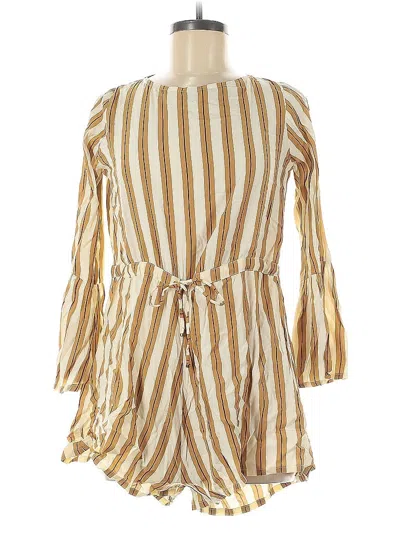 Pre-owned Faithfull The Brand Romper In Gold