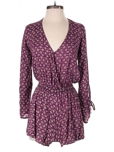 Pre-owned Faithfull The Brand Romper In Purple