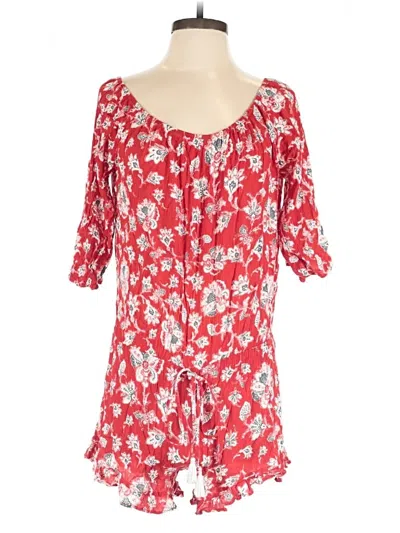 Pre-owned Faithfull The Brand Romper In Red