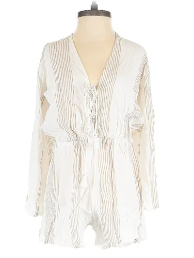 Pre-owned Faithfull The Brand Romper In White