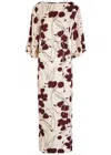 Faithfull The Brand Runa Floral-print Woven Maxi Dress In Brown