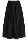 Faithfull The Brand Ruth Broderie-anglaise Cotton Midi Skirt In Animal Print