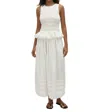 Faithfull The Brand Ruth Midi Skirt In White In White