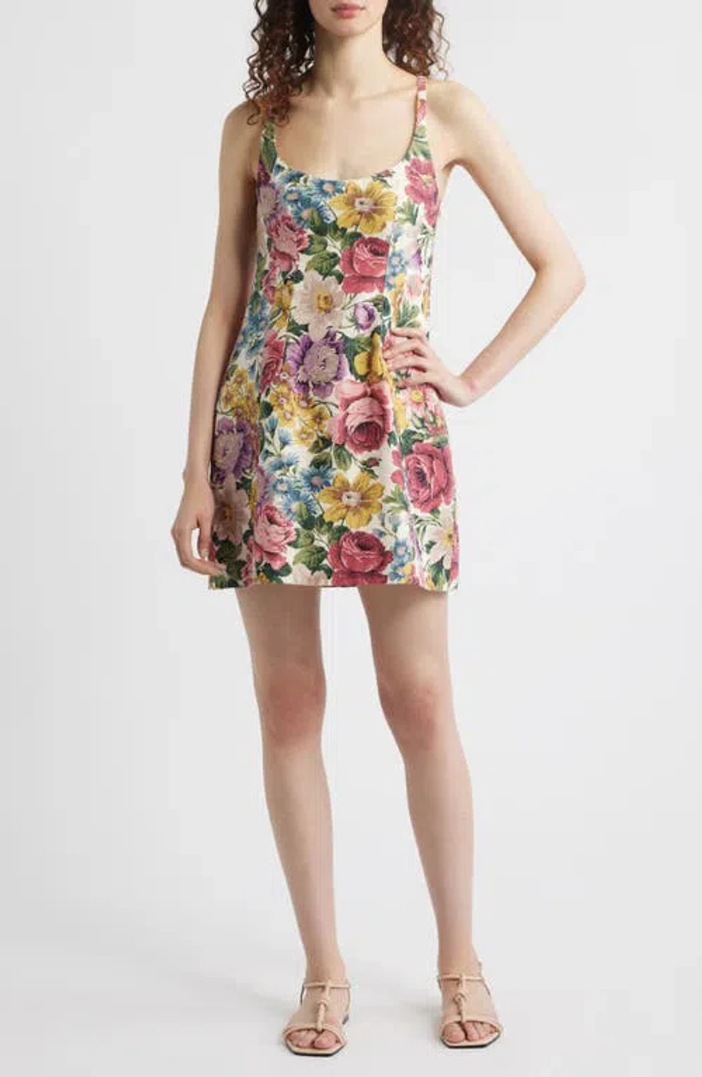long floral dress formal Cali Maxi Dress - Elegant White Floral Summer Dress main image 0