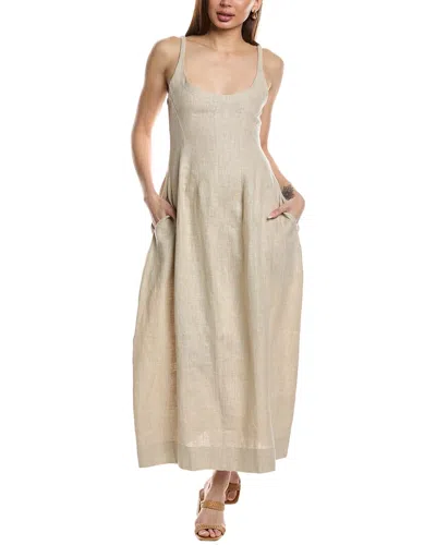 Faithfull The Brand Sanne Linen Maxi Dress In Brown | ModeSens