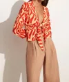 Faithfull The Brand Sarin Top In La Cateau Print In Red