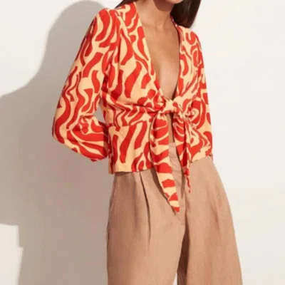 Faithfull The Brand Sarin Top In La Cateau Print In Red