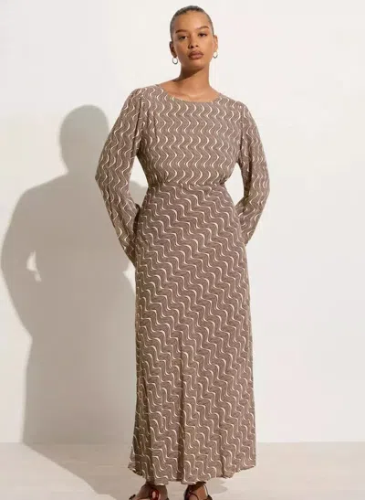 Faithfull The Brand Shiva Maxi Dress Nilo Print In Brown