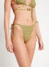 Faithfull The Brand Side Tie Bikini Bottoms With Rio Print In Multi