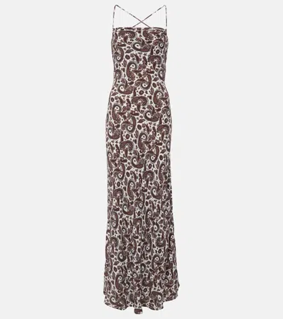 Faithfull The Brand Sisudo Paisley Midi Dress In Brown