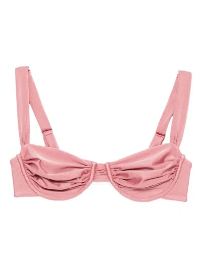Faithfull The Brand Sol Bikini Top In Pink