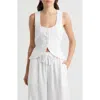Faithfull The Brand Stanze Linen Vest In White