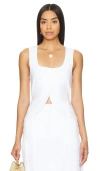 Faithfull The Brand Stanze Linen Vest In 白色
